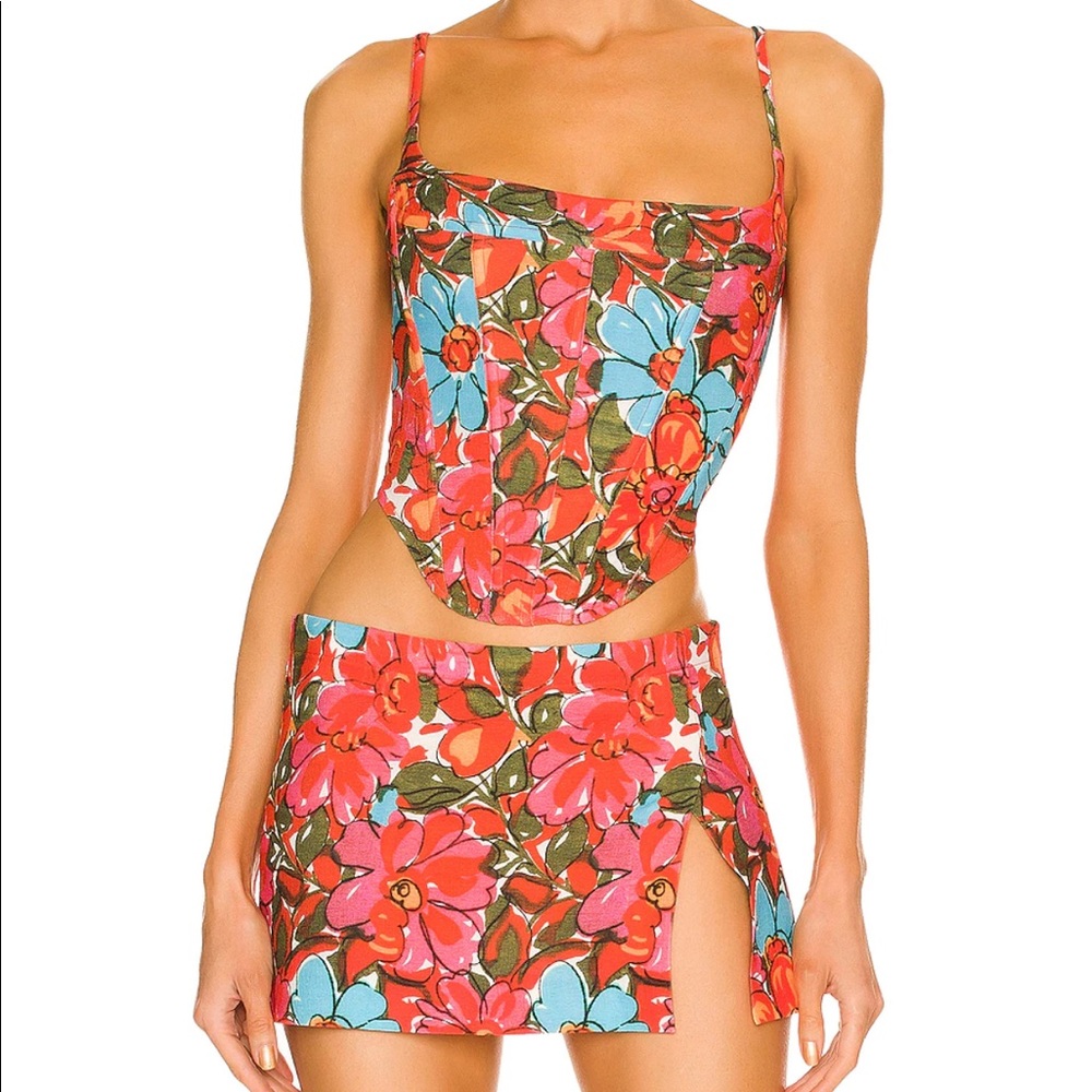 Miaou corset top & mini skirt